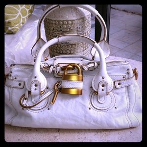 Authentic Chloe White Paddington Bag